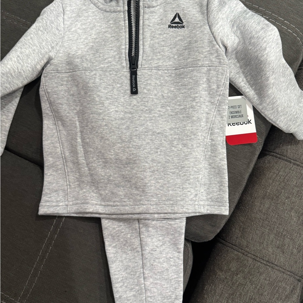 Reebok Gray Kids' Pullover and Joggers Set